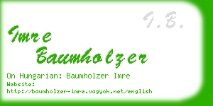 imre baumholzer business card